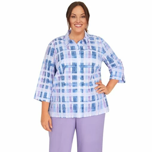 Best reviews of ✨ Alfred-Dunner Tops Plus Size Alfred Dunner Picture Perfect Woven Plaid Top ⌛ -Alfred Dunner Store Online Shop unnamed file 1009
