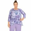 Coupon 🤩 Alfred-Dunner Tops Plus Size Alfred Dunner Picture Perfect 3/4 Sleeve Reptile Top ✔️