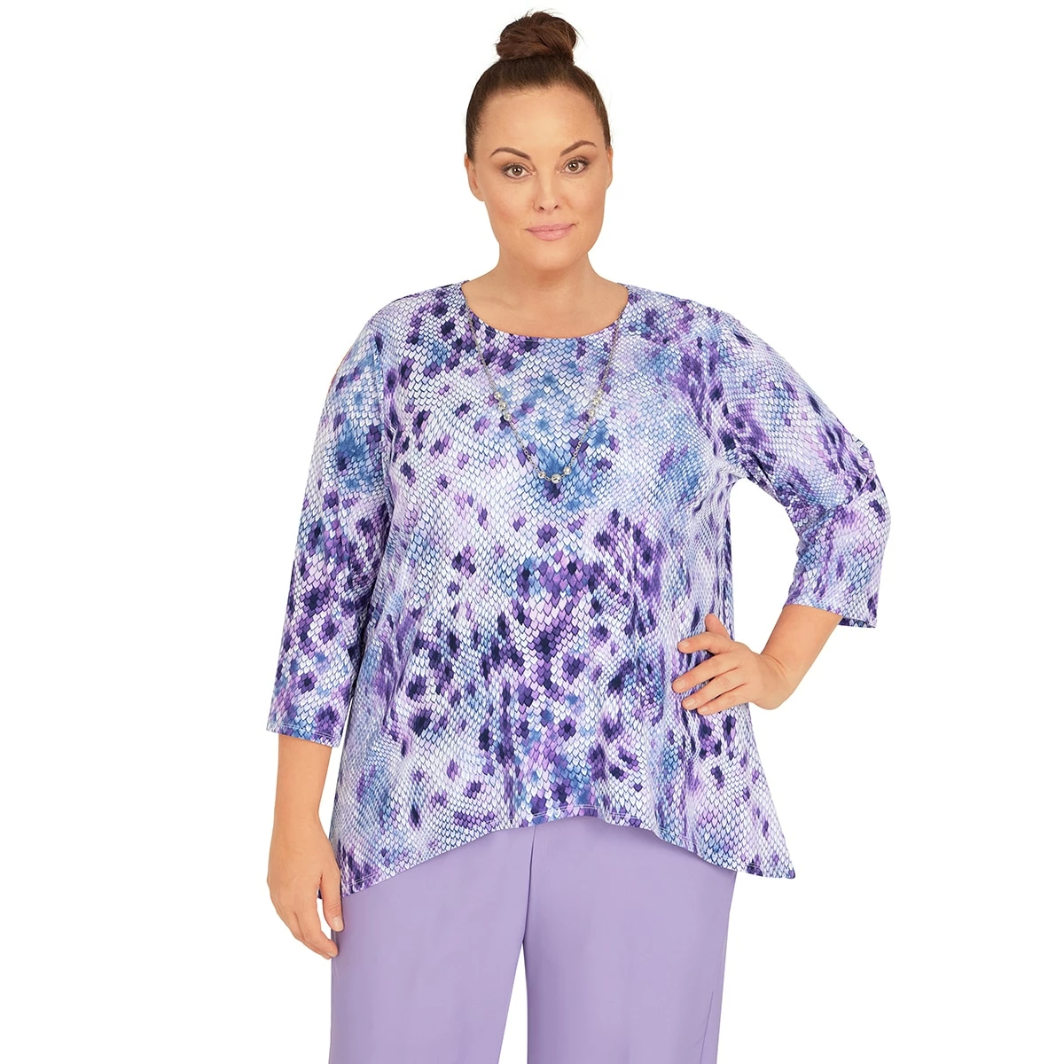Coupon 🤩 Alfred-Dunner Tops Plus Size Alfred Dunner Picture Perfect 3/4 Sleeve Reptile Top ✔️ 1 Coupon 🤩 Alfred-Dunner Tops Plus Size Alfred Dunner Picture Perfect 3/4 Sleeve Reptile Top ✔️