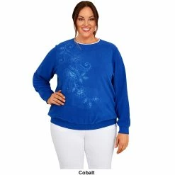 Deals 😍 Alfred-Dunner Hoodies & Sweatshirts Plus Size Alfred Dunner Classics Embroidered Floral Sweatshirt 🎉 -Alfred Dunner Store Online Shop unnamed file 16
