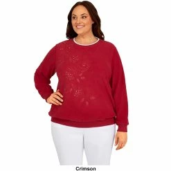 Deals 😍 Alfred-Dunner Hoodies & Sweatshirts Plus Size Alfred Dunner Classics Embroidered Floral Sweatshirt 🎉 -Alfred Dunner Store Online Shop unnamed file 17