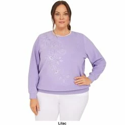 Deals 😍 Alfred-Dunner Hoodies & Sweatshirts Plus Size Alfred Dunner Classics Embroidered Floral Sweatshirt 🎉 -Alfred Dunner Store Online Shop unnamed file 18
