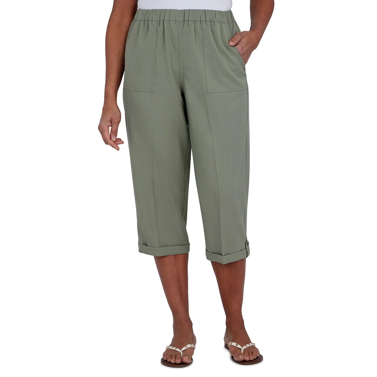 Cheap 🔥 Alfred-Dunner 👩 Womens Alfred Dunner Palm Desert Capri Pants 🔥 1 Cheap 🔥 Alfred-Dunner 👩 Womens Alfred Dunner Palm Desert Capri Pants 🔥
