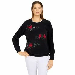 Deals ✔️ Alfred-Dunner Hoodies & Sweatshirts 👩 Womens Alfred Dunner Classics Cardinals Anti-Pill Sweatshirt 🤩