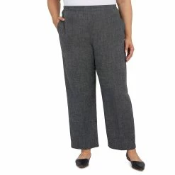Budget 🔥 Alfred-Dunner Plus Size Alfred Dunner Theater District Melange Pants - Short 🌟