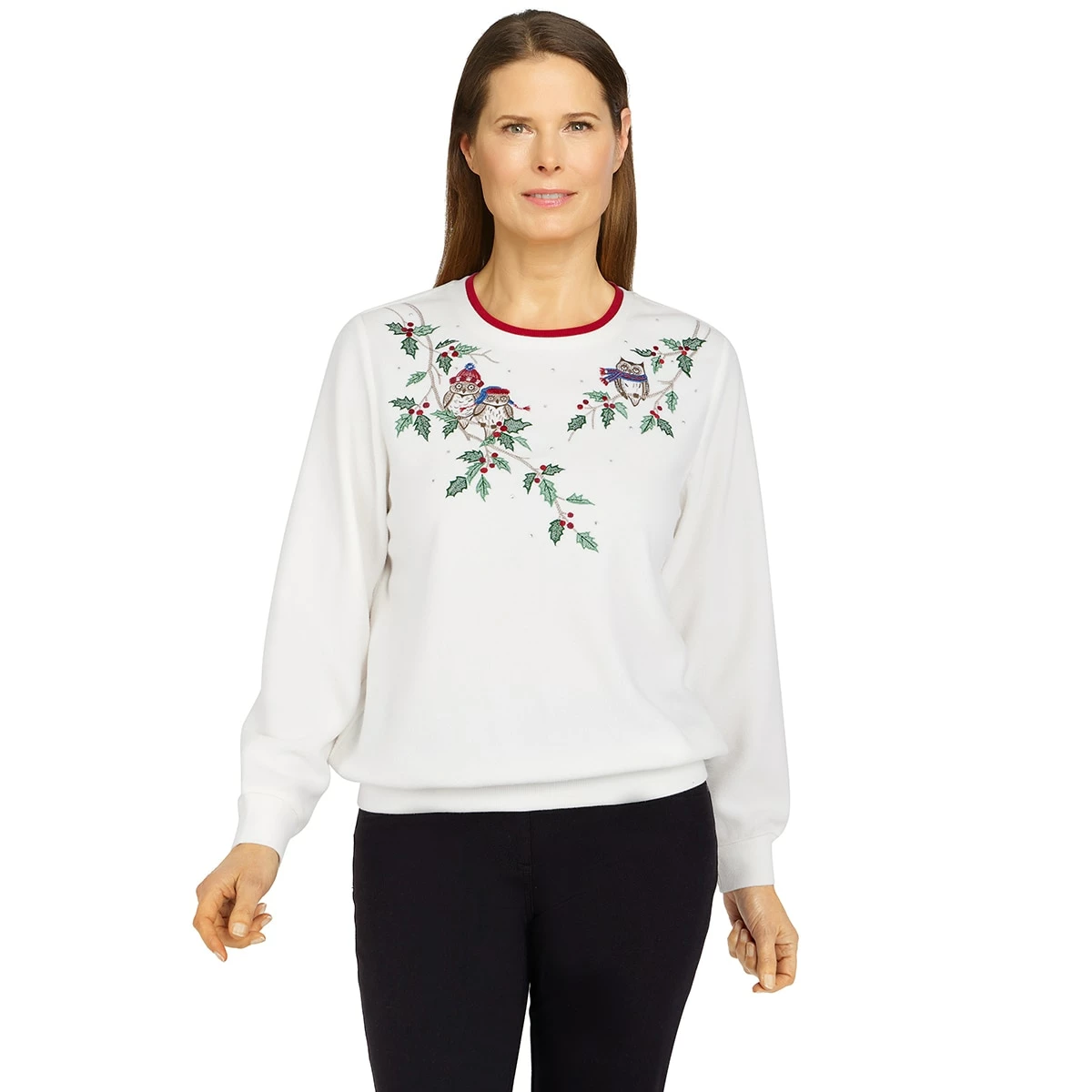 Budget ๐ฅ Alfred-Dunner Hoodies & Sweatshirts Petite Alfred Dunner Classics Happy Owl Holiday Sweatshirt ๐ 1 Budget ๐ฅ Alfred-Dunner Hoodies & Sweatshirts Petite Alfred Dunner Classics Happy Owl Holiday Sweatshirt ๐