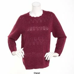 Budget ⌛ Alfred-Dunner Sweaters & Cardigans 👩 Womens Alfred Dunner Classics Soft Acrylic Pointelle Sweater ✨ -Alfred Dunner Store Online Shop unnamed file 361