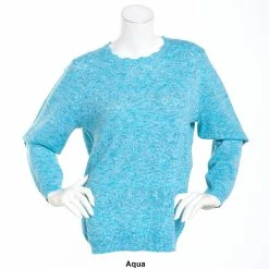 Budget ⌛ Alfred-Dunner Sweaters & Cardigans 👩 Womens Alfred Dunner Classics Soft Acrylic Pointelle Sweater ✨ -Alfred Dunner Store Online Shop unnamed file 369
