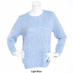Buy 🤩 Alfred-Dunner Sweaters & Cardigans Petite Alfred Dunner Classics Soft Acrylic Pointelle Sweater 🔔 -Alfred Dunner Store Online Shop unnamed file 378