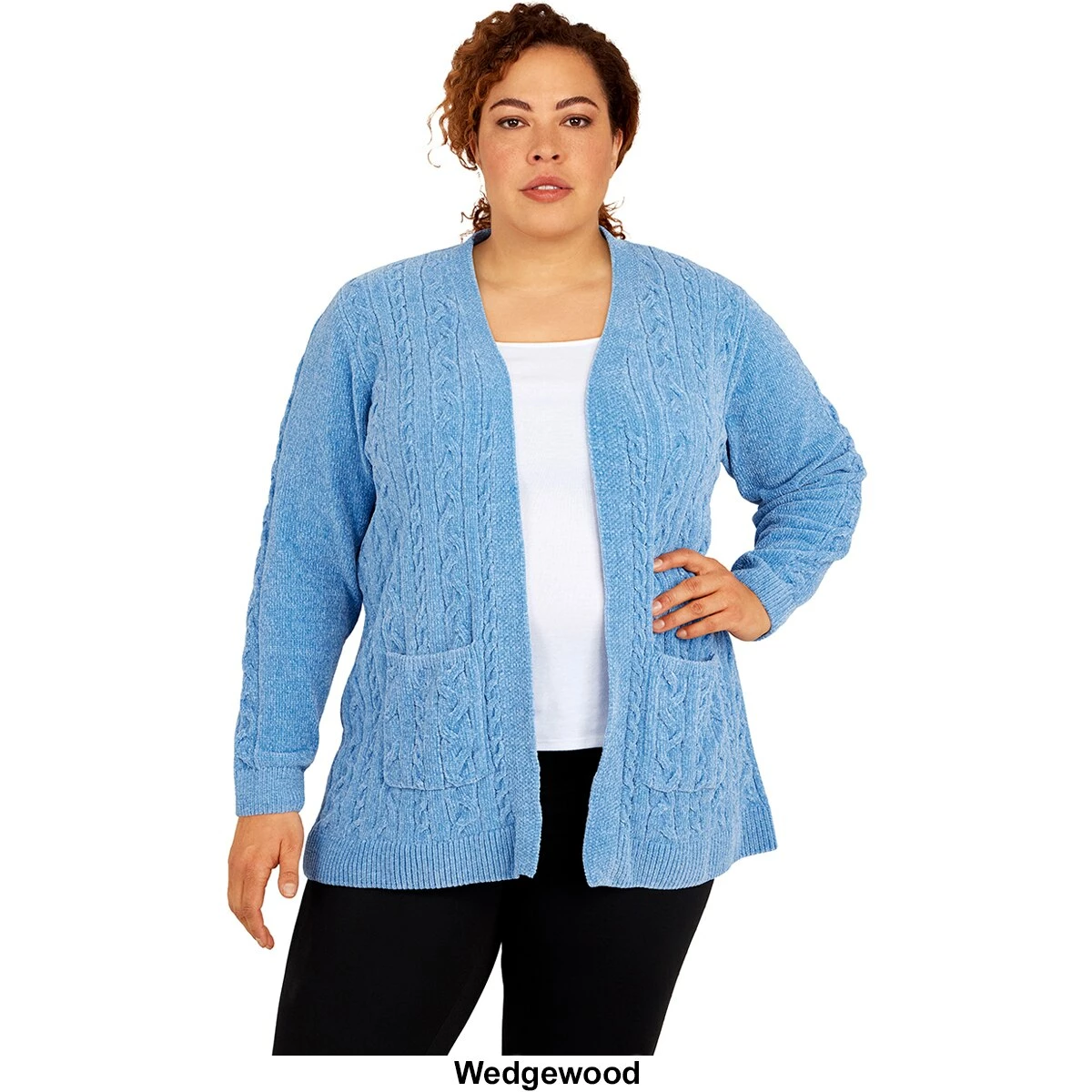 Top 10 😉 Alfred-Dunner Sweaters & Cardigans Plus Size Alfred Dunner Classics Open Front Chenille Cardigan 🎉 5 Top 10 😉 Alfred-Dunner Sweaters & Cardigans Plus Size Alfred Dunner Classics Open Front Chenille Cardigan 🎉 - Image 5