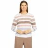 Coupon 🔔 Alfred-Dunner Sweaters & Cardigans 👩 Womens Alfred Dunner Biadere Pointelle Chenille Sweater 😉