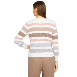 Coupon 🔔 Alfred-Dunner Sweaters & Cardigans 👩 Womens Alfred Dunner Biadere Pointelle Chenille Sweater 😉 -Alfred Dunner Store Online Shop unnamed file 439