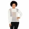 Best deal 😀 Alfred-Dunner Sweaters & Cardigans 👩 Womens Alfred Dunner Stonehenge Color Block Texture Sweater 🥰