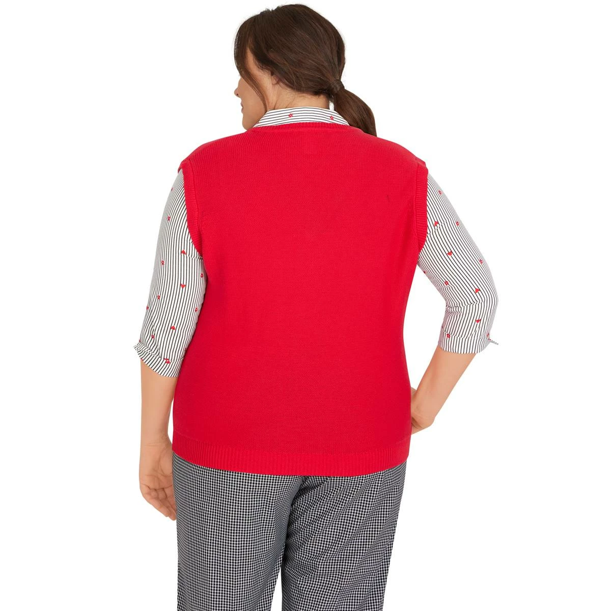 Promo โญ Alfred-Dunner Sweaters & Cardigans Plus Size Alfred Dunner Checking In Heart Cable Sweater Vest ๐ 2 Promo โญ Alfred-Dunner Sweaters & Cardigans Plus Size Alfred Dunner Checking In Heart Cable Sweater Vest ๐ - Image 2