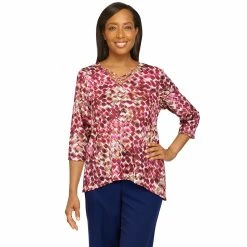 Brand new ✔️ Alfred-Dunner Tops 👩 Womens Alfred Dunner Sloane Street Abstract Geometric Top ✨