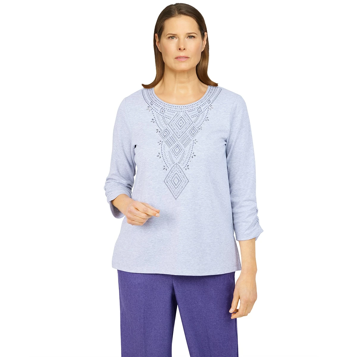 Outlet 🎁 Alfred-Dunner Tops Petite Alfred Dunner Tivoli Gardens Diamond Yoke Embroidered Top 🥰 1 Outlet 🎁 Alfred-Dunner Tops Petite Alfred Dunner Tivoli Gardens Diamond Yoke Embroidered Top 🥰