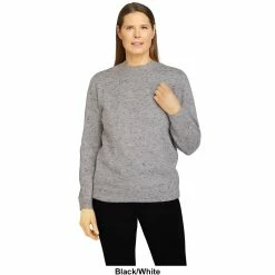 Flash Sale 🥰 Alfred-Dunner Tops Petite Alfred Dunner Classics Soft Acrylic Scallop Mock Neck Top 👏 -Alfred Dunner Store Online Shop unnamed file 695