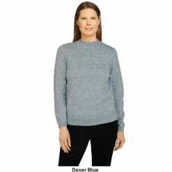 Flash Sale 🥰 Alfred-Dunner Tops Petite Alfred Dunner Classics Soft Acrylic Scallop Mock Neck Top 👏 -Alfred Dunner Store Online Shop unnamed file 697
