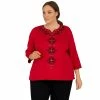 Promo ✨ Alfred-Dunner Tops Plus Size Alfred Dunner Empire State Center Scroll Embroidery Top 🎉