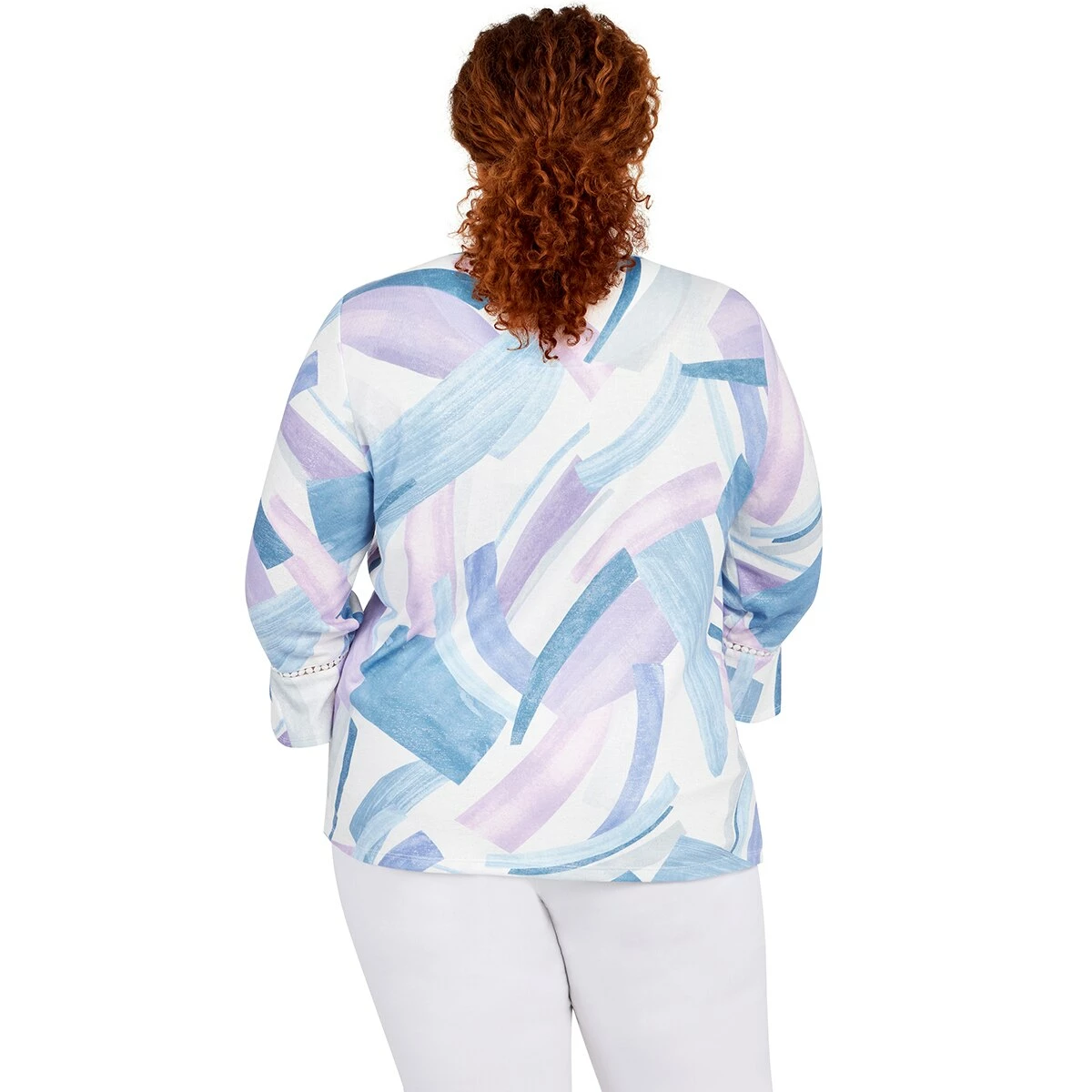 Cheap 🔥 Alfred-Dunner Tops Plus Size Alfred Dunner Victoria Falls Abstract Brushstrokes Top ✔️ 2 Cheap 🔥 Alfred-Dunner Tops Plus Size Alfred Dunner Victoria Falls Abstract Brushstrokes Top ✔️ - Image 2
