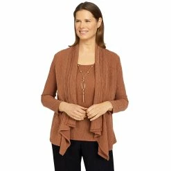 Cheap 🧨 Alfred-Dunner Tops Plus Size Alfred Dunner Madagascar Crinkle Texture Casdace 2 Fer 🎁