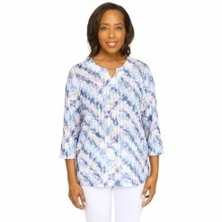 Cheap ๐ Alfred-Dunner Tops ๐ฉ Womens Alfred Dunner Shenandoah Valley Tie Dye Drop Needle Top ๐ฏ
