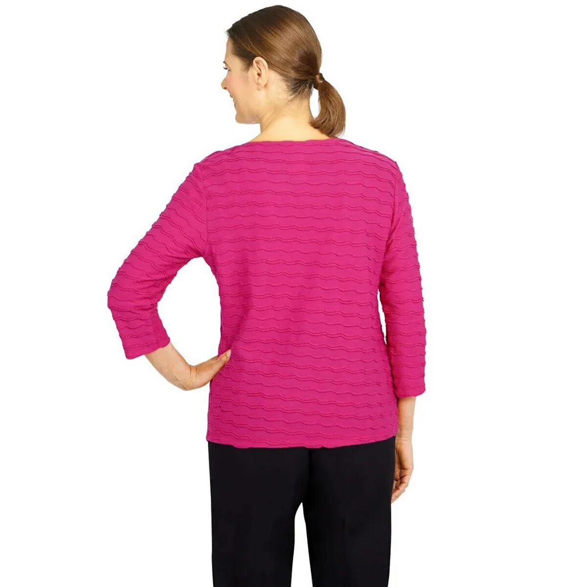 Cheap ๐ Alfred-Dunner Tops ๐ฉ Womens Alfred Dunner Theater District Texture Asymmetric Top ๐งจ 2 Cheap ๐ Alfred-Dunner Tops ๐ฉ Womens Alfred Dunner Theater District Texture Asymmetric Top ๐งจ - Image 2